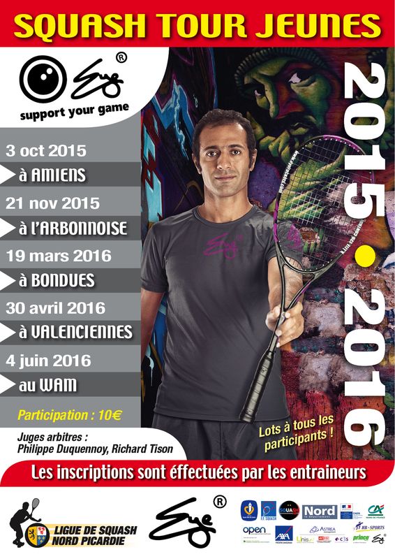 Affich Squash Tour Jeunes 2015-2016