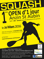 Affiche open d'un jour Anzin-Saint-Aubin 26/03/2016