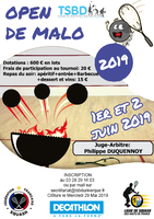 Affiche open de Malo 1er et 12 juin 2019